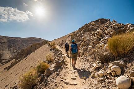 /hiking up the hill